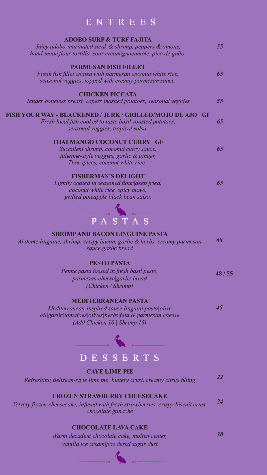 Menu Page 3
